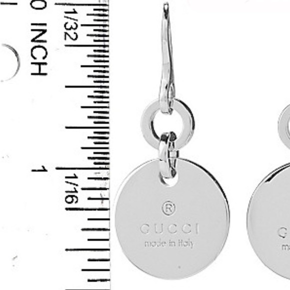Gucci Sterling Silver Round Drop Earings*NWB - Picture 4 of 4